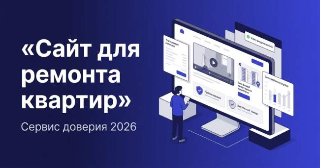 Сайт для ремонта квартир: обложка про сервис доверия 2026